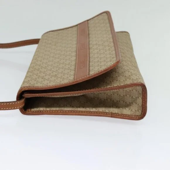 Authentic CELINE Macadam Canvas Shoulder Bag Beige - Picture 10 of 16